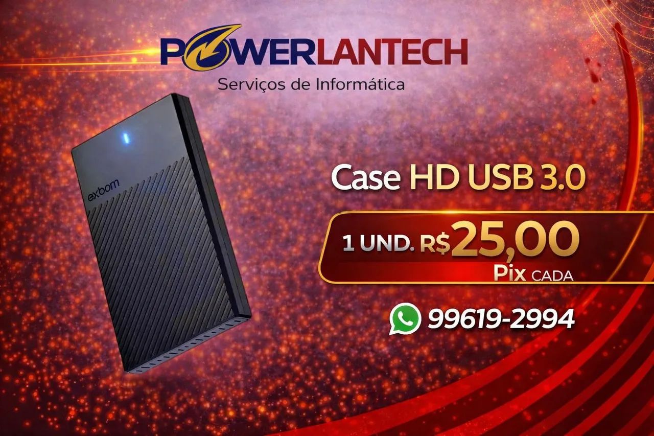 Case HD, SSD Sata USB 3.0