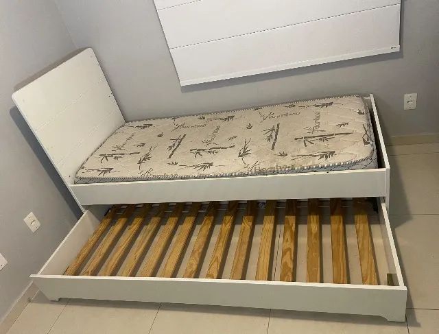 Cama de solteiro com cama auxiliar. Acompanha 1 colchão.  - Foto 5