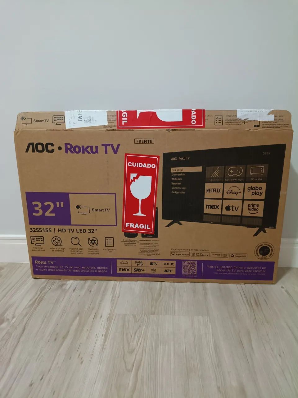 Smartv AOC Roku 32 polegadas nova.