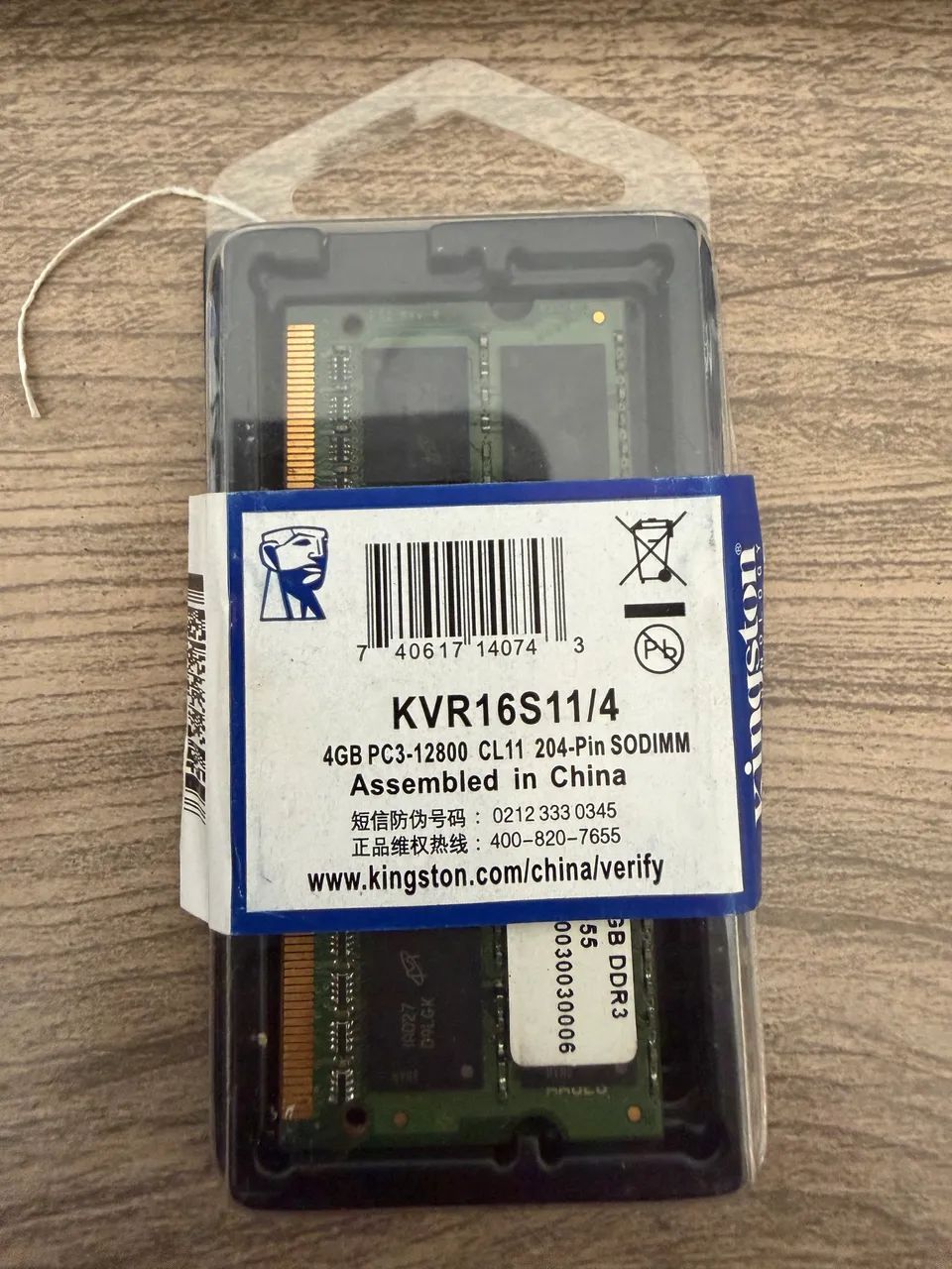 MEMORIA RAM KINGSTON DDR3 NOTEBOOK - Foto 2