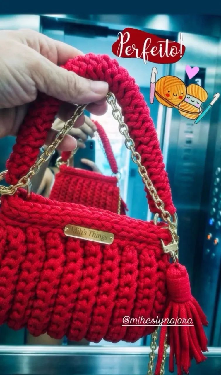 Bolsa de crochê Rebecca - Foto 4
