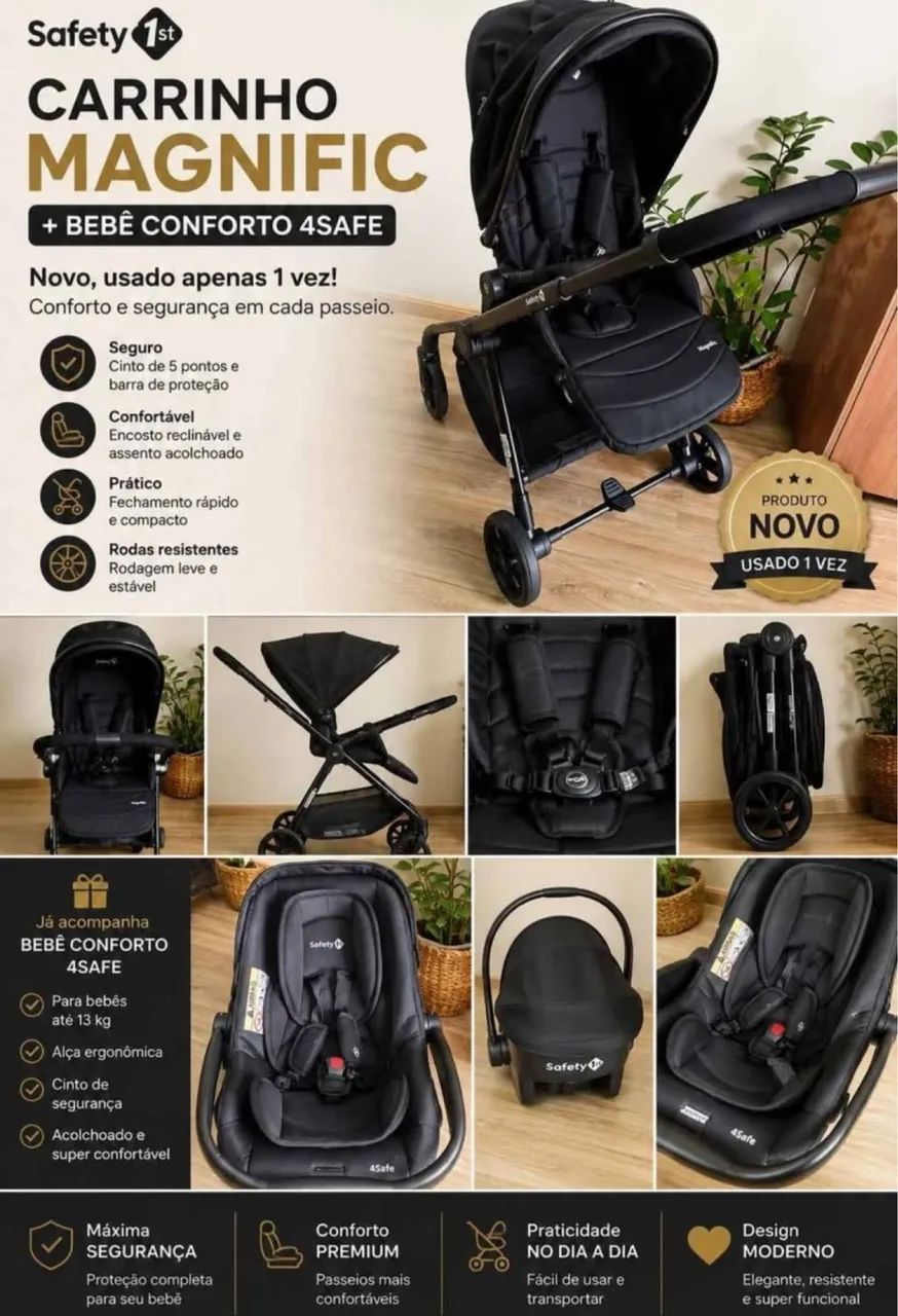 Carrinho + bebê conforto junto  - Foto 3