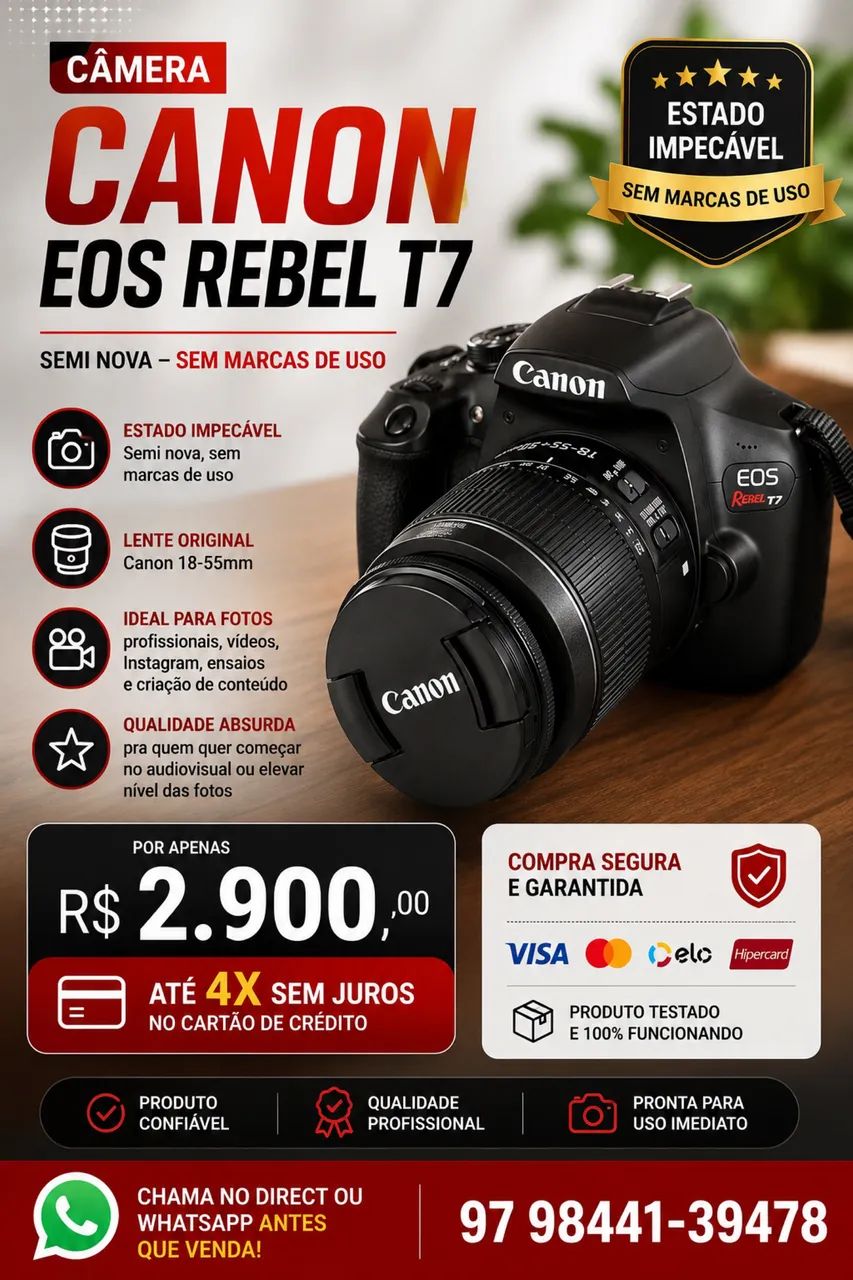 Cânon eos t7 
