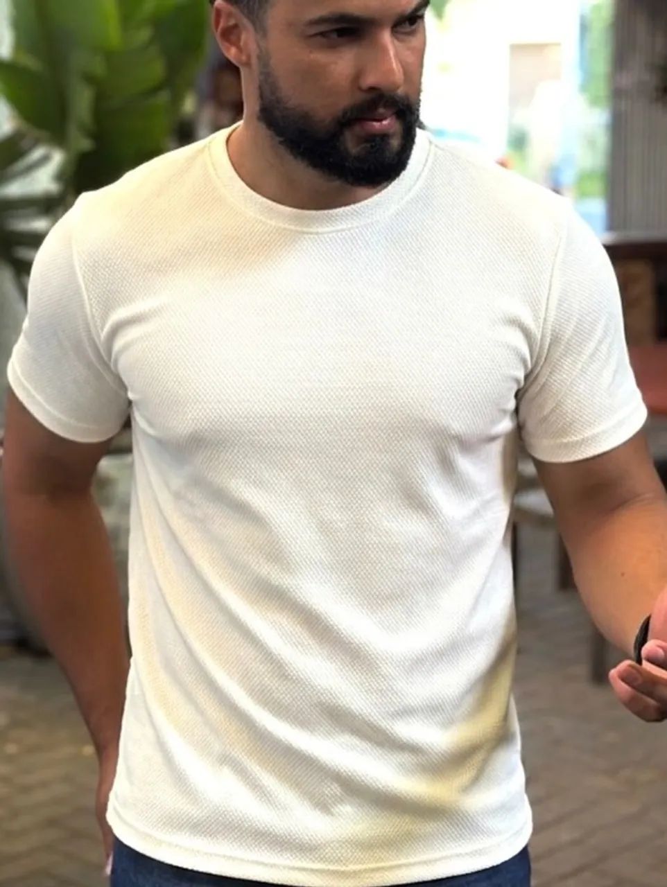 camisa texturizada masculina