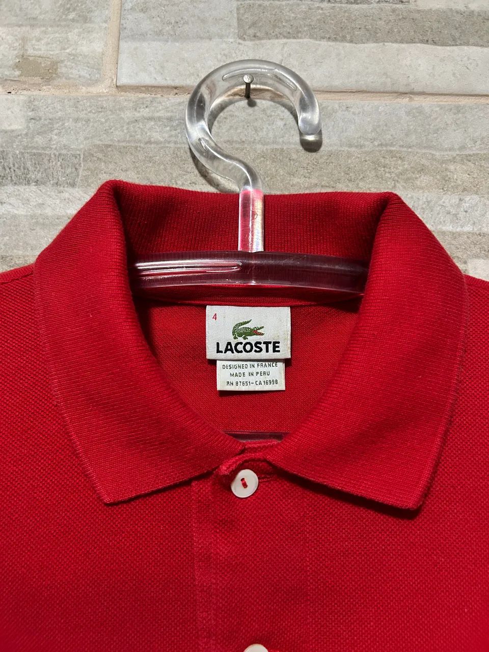 Camisa polo vermelha Lacoste 4 - Foto 5