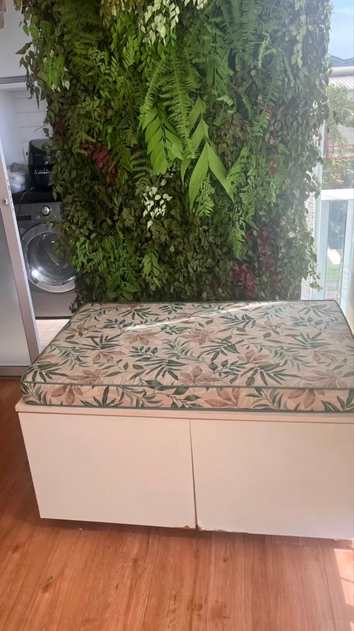 Banco Madeira (MDF) com gaveteiro e futon 110x72 - Foto 3
