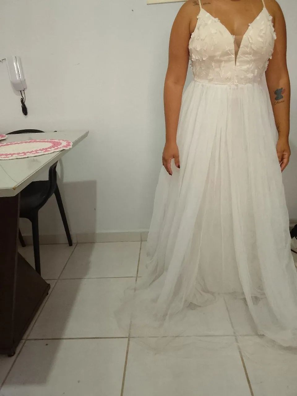 Vestido de casamento com véu  - Foto 2