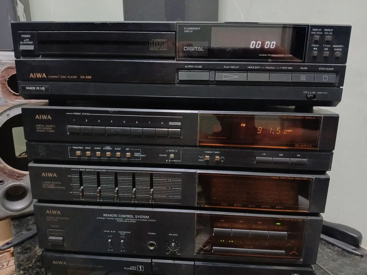 Mini system composto de amp., tuner, equal.,tape deck e toca cd - Foto 2