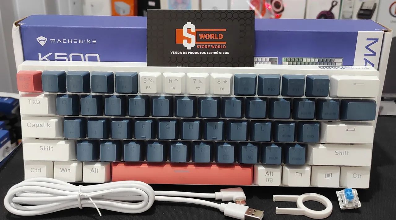 Teclado mecânico com Switch Azul - Store World 