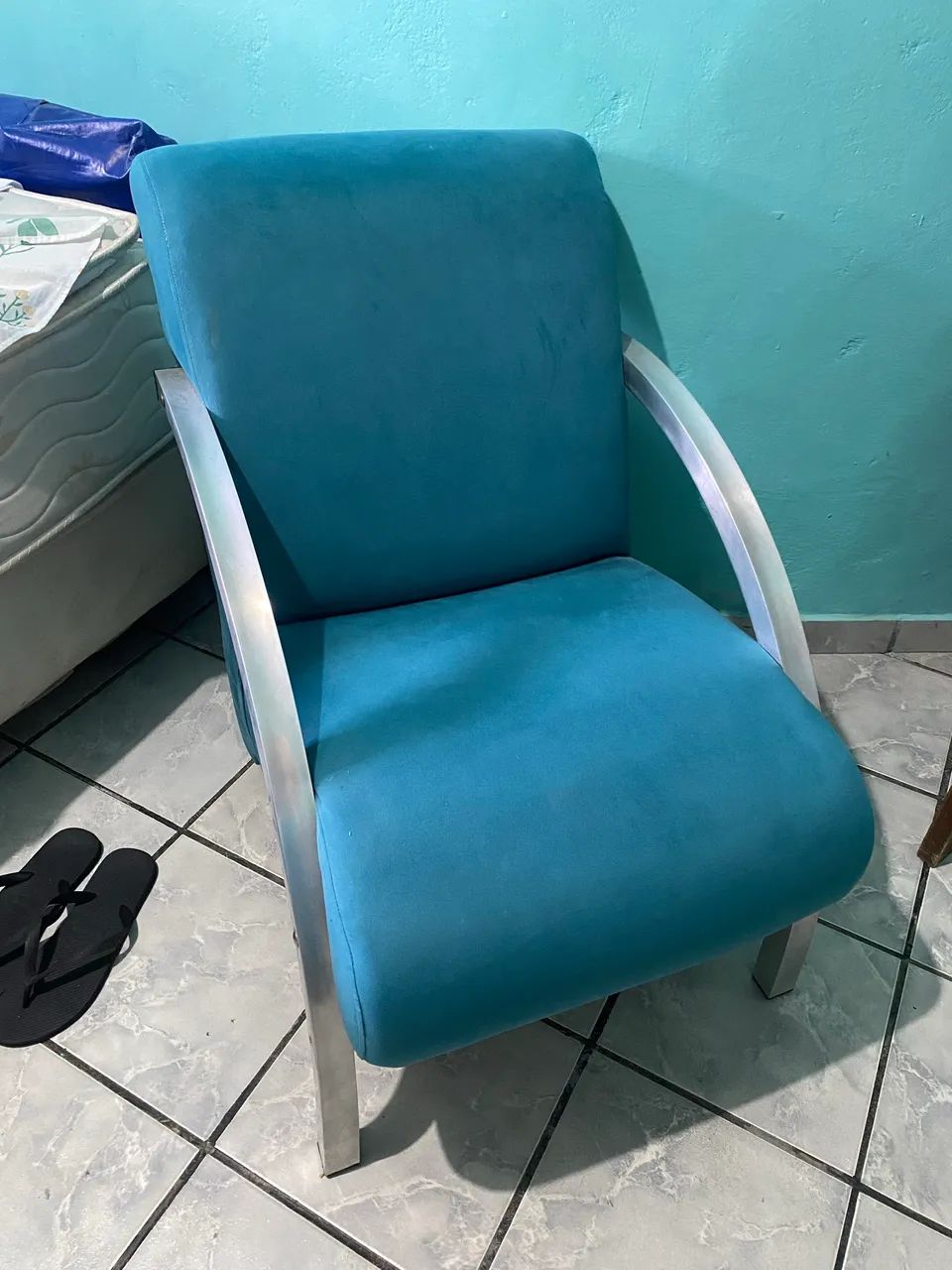 Poltrona em camurça  - Foto 3