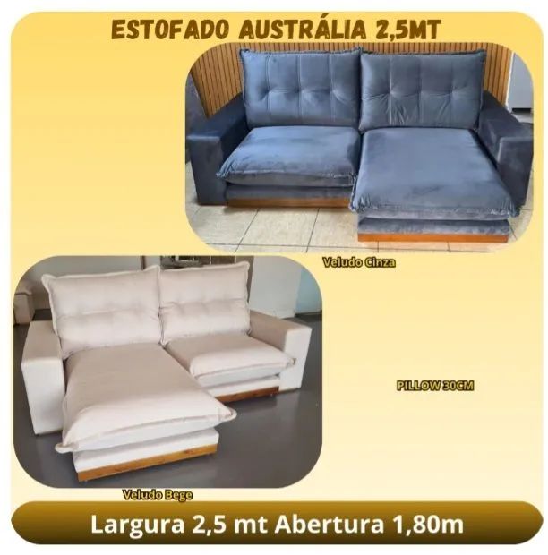 Estofado austrália DIRETO DA FÁBRICA SOFÁ 