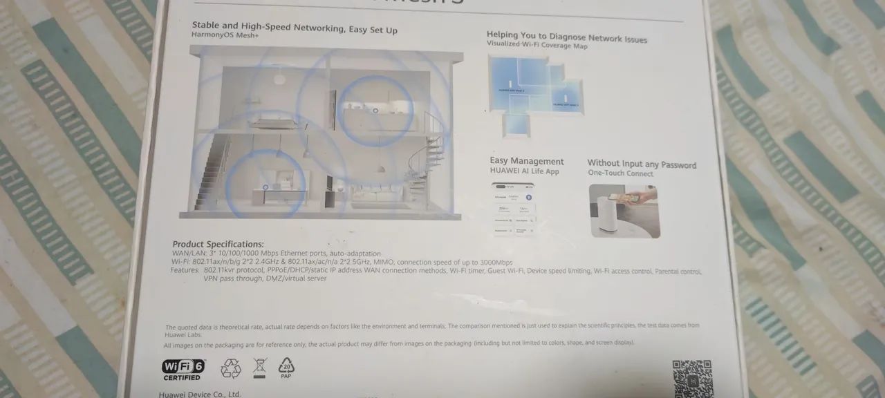 Kit 2 Roteadores Huawei WiFi 6 plus  Mesh 3 - Foto 3