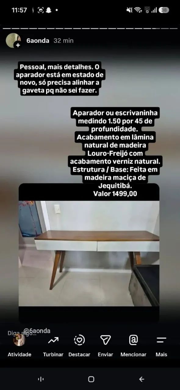 Aparador e cadeira de escritório  - Foto 3