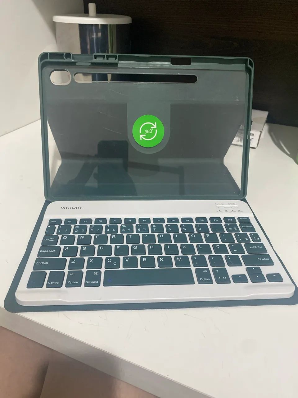 Capa Teclado Verde Victory 360