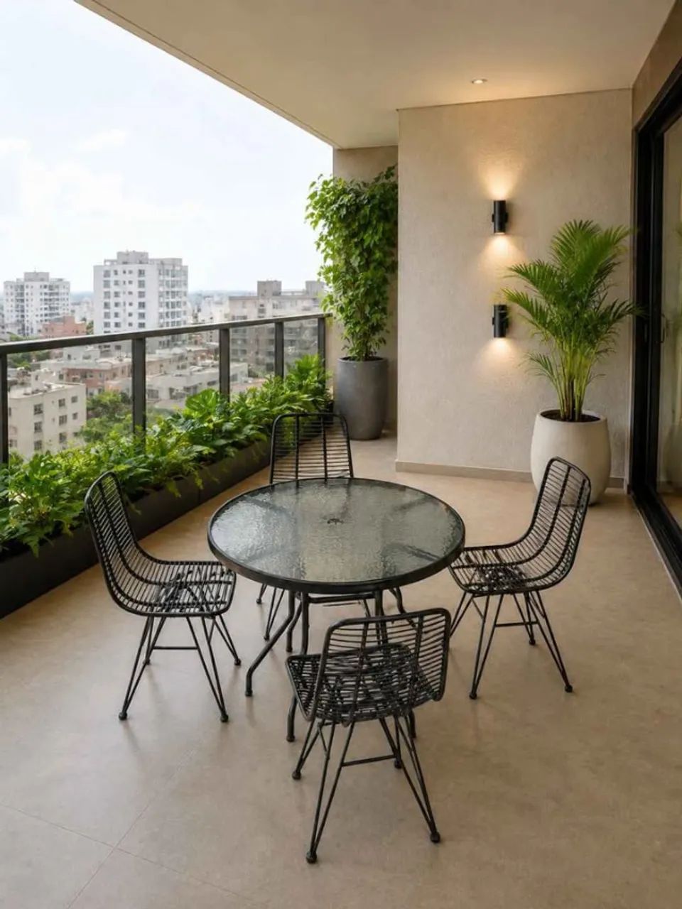 Mesa área externa sacada varanda área gourmet mesa com 4 cadeiras - Foto 2