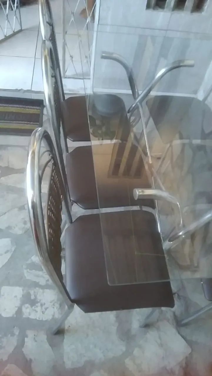 Mesa de vidro 6 lugares - Foto 3