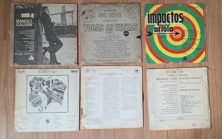 Lote 14 discos LPS com avarias antigos variados - Foto 2