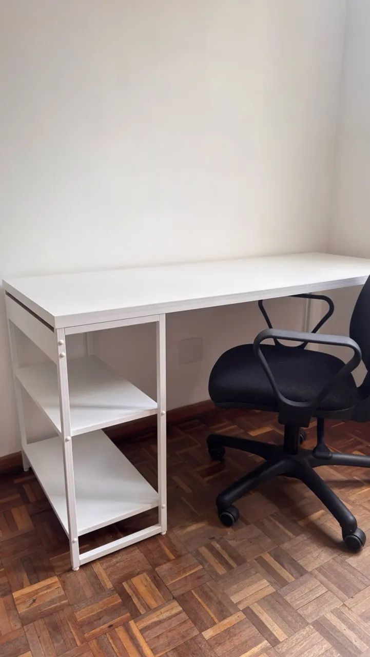 MESA ESCRIVANINHA COM PRATELEIRAS LATERAIS  - Foto 4