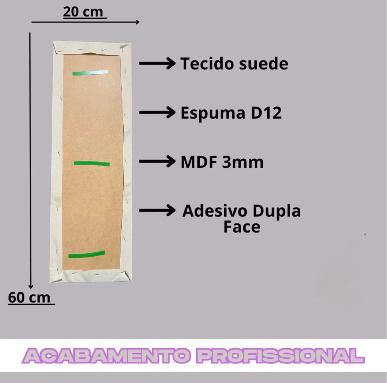 CABECEIRA ADESIVA DE CAMA BOX  - Foto 3