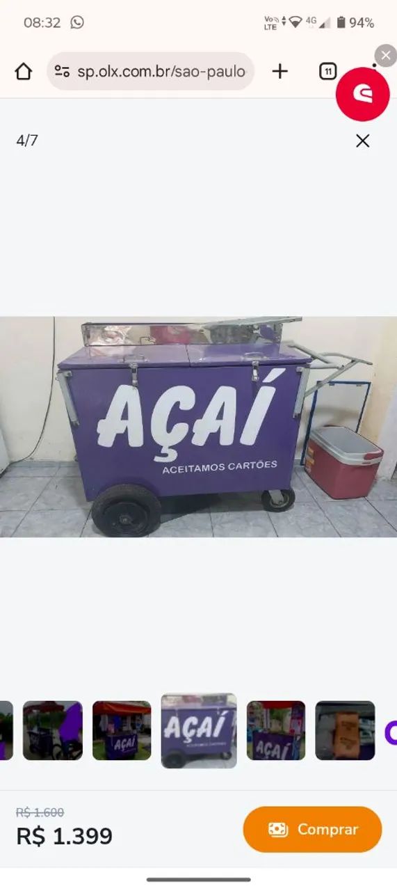 Carrinho de açai  - Foto 2