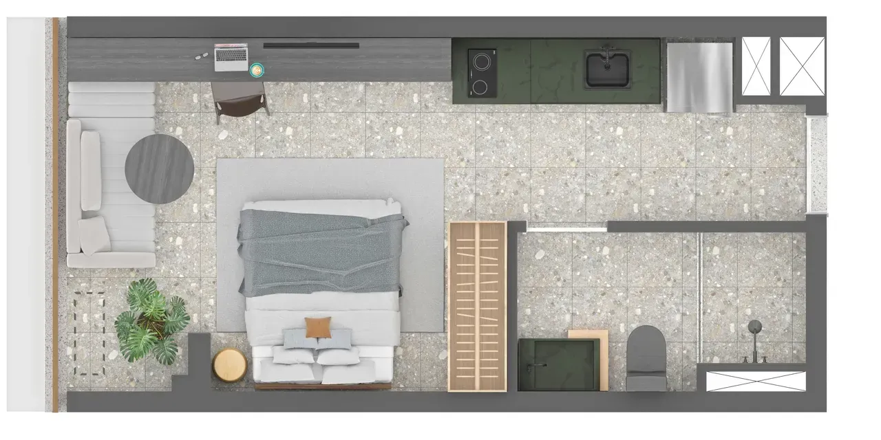 PLANTA 23m²