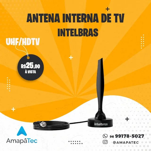 Antena Interna Digital UHF HDTV AI 1015 Intelbras