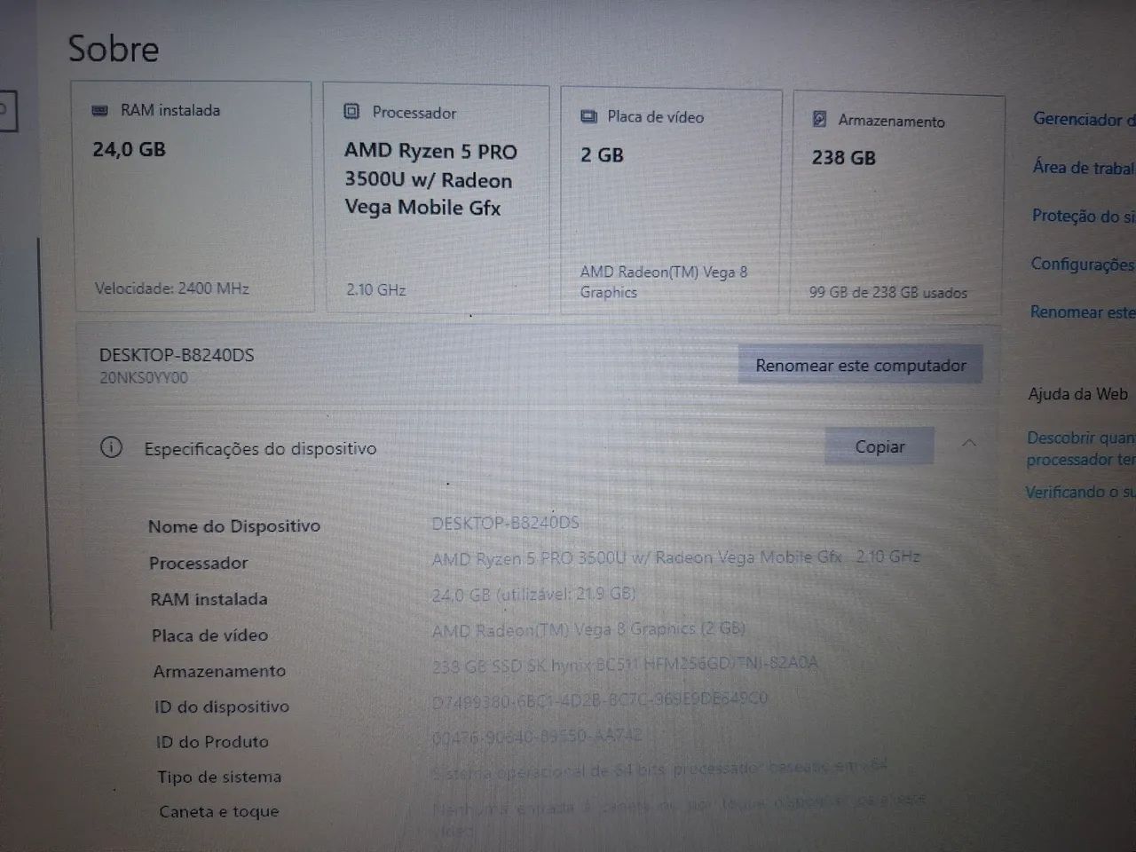 Notebook Lenovo ThinkPad T495 24GB RAM  - Foto 2