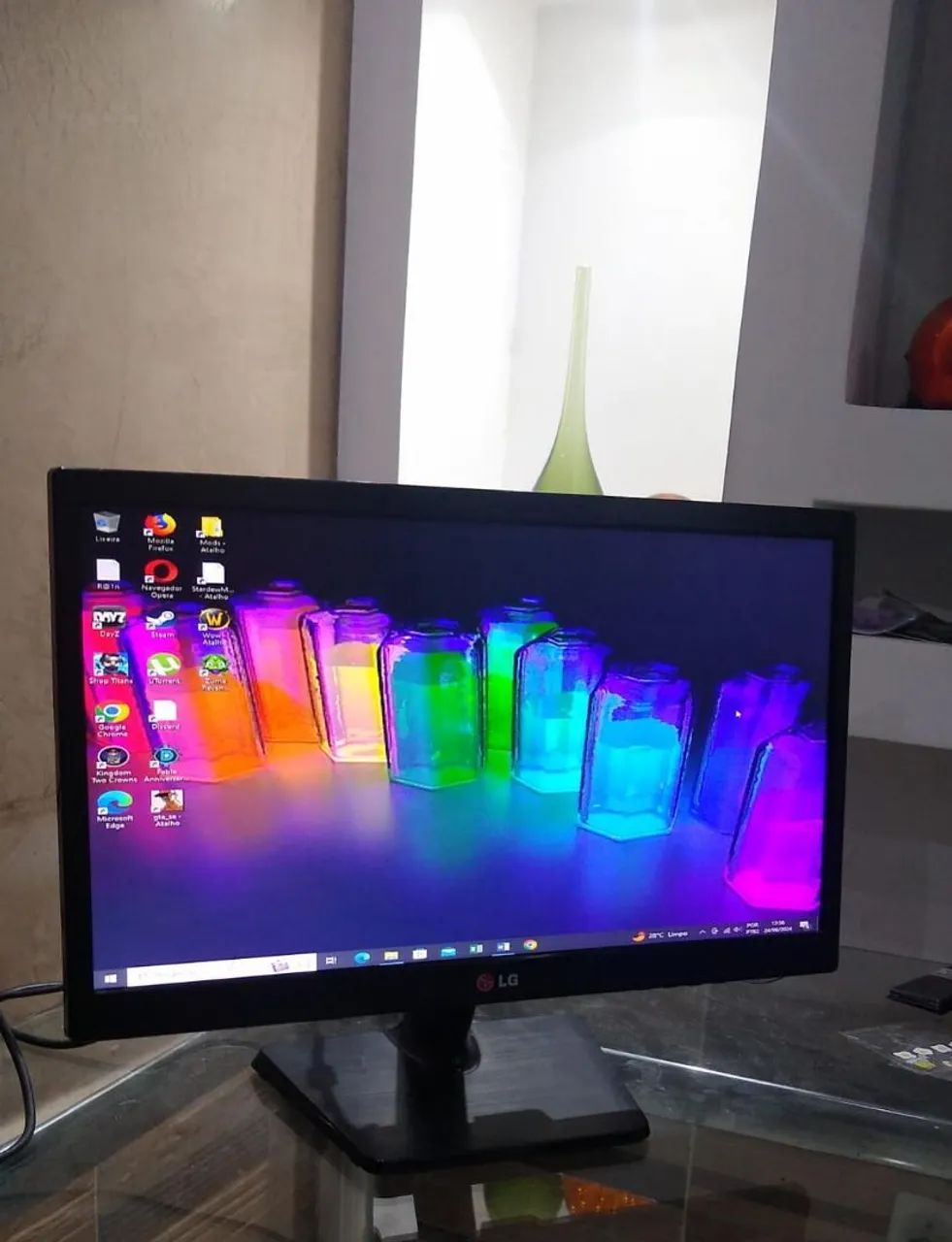 Monitor LED 20 polegadas da LG com adaptador HDMI. Parcelo no cartão  - Foto 4