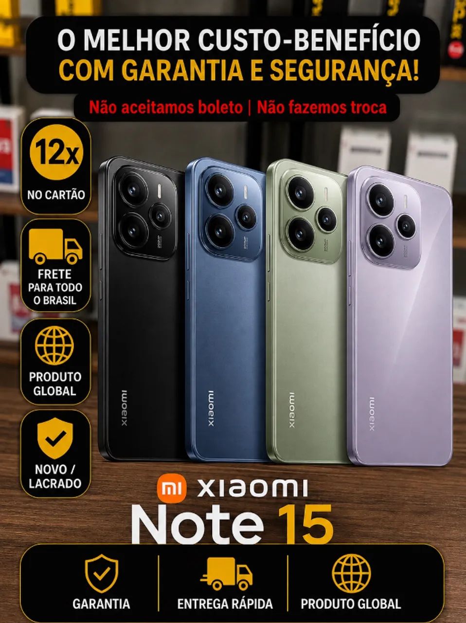 xiaomi note 15 4g - MAIS VENDIDO