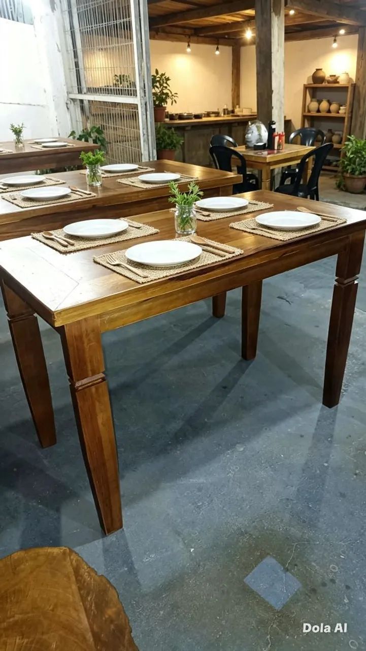 Mesa em madeira de lei