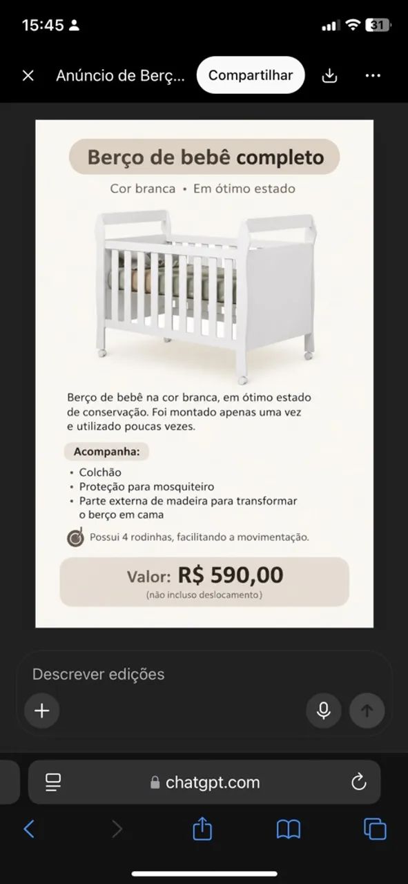 Berço infantil 