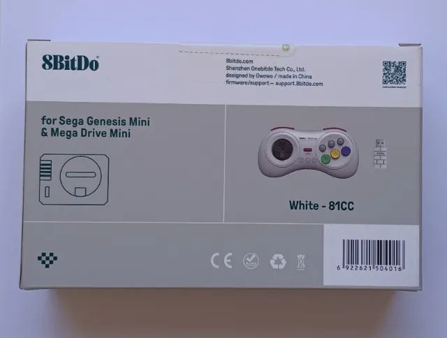 Controle 8BitDo M30 Branco Sem Fio Bluetooth Para Windows Android - Foto 2