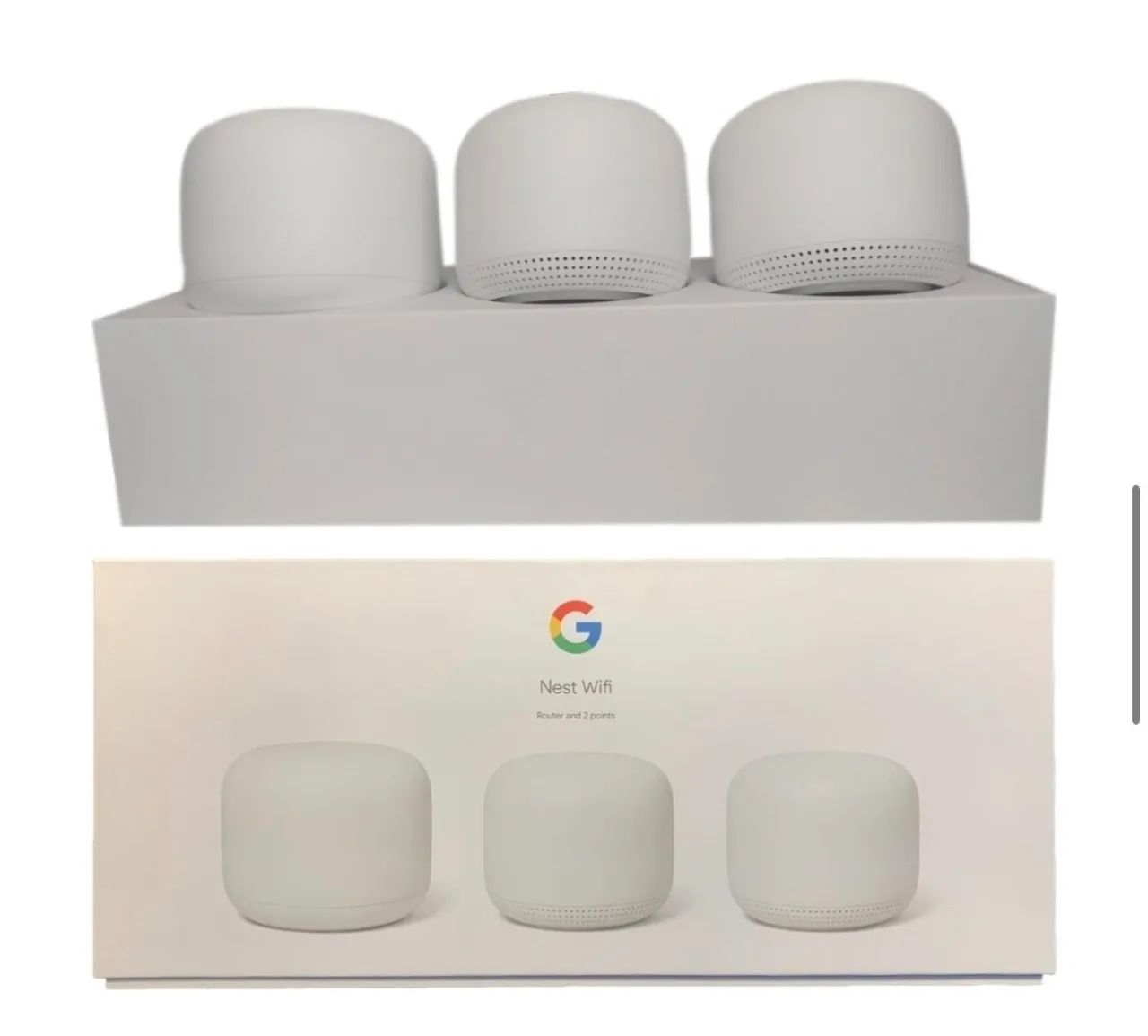 Sistema Wi-fi Google Nest 1 Rounter 2 Points Pronta Cor Snow - Foto 3