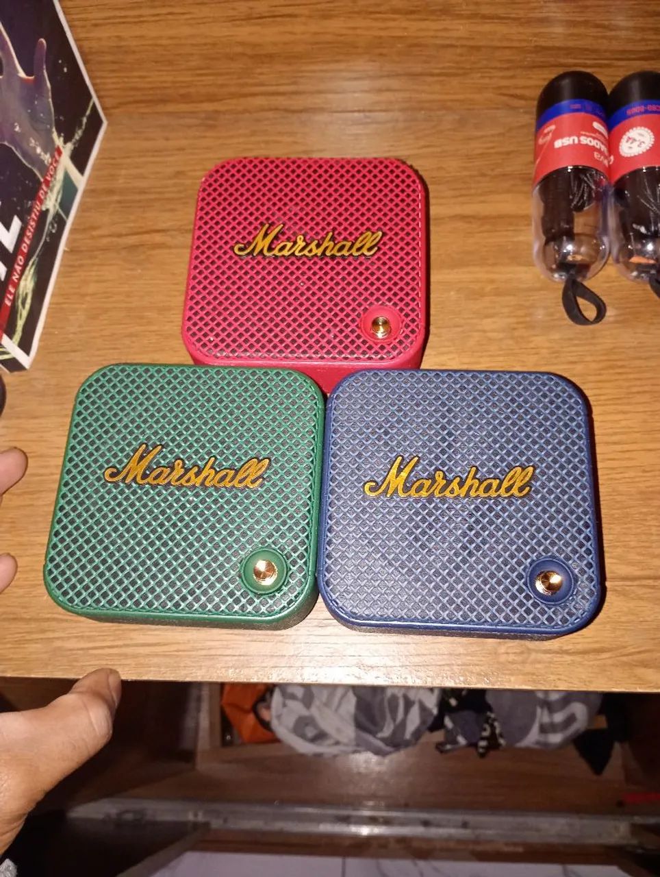 Kit Eletrônicos: fone bluetooth M19, Cabo Tipo C Inova e e caixa de som Marshall - Foto 4