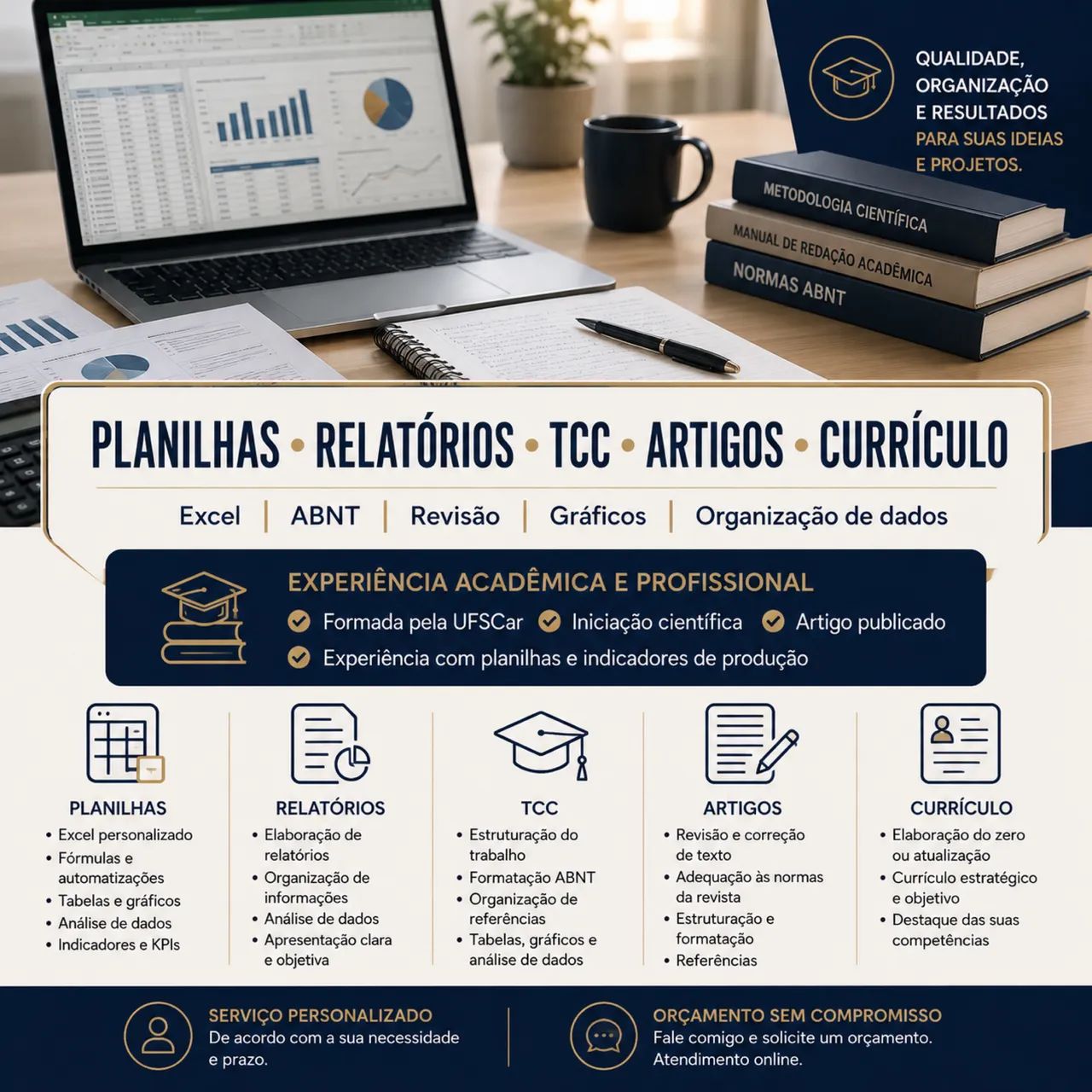 APRESENTAÇÕES, PLANILHAS, RELATÓRIOS, TCC, ARTIGOS E CURRÍCULOS