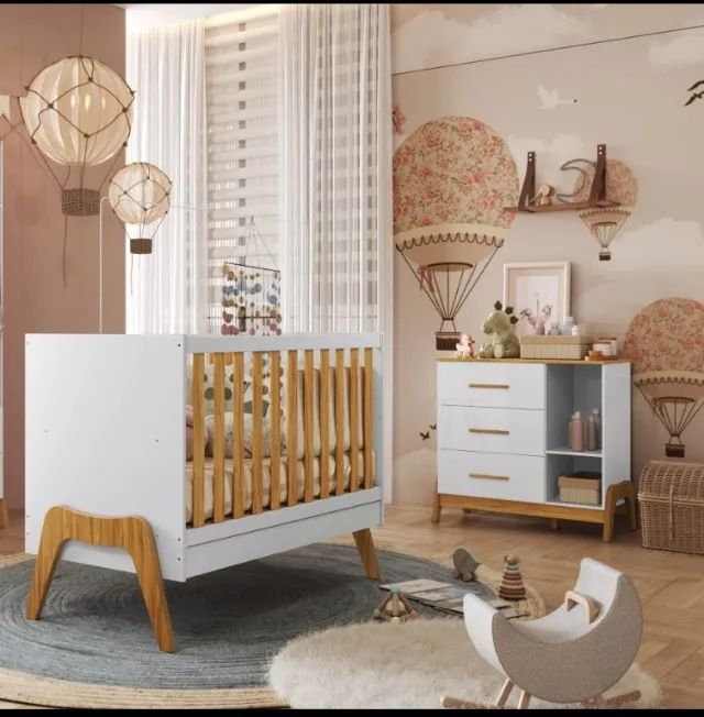 Comoda Guti e Berço Cama Americano Guti 100% MDF  - Foto 3