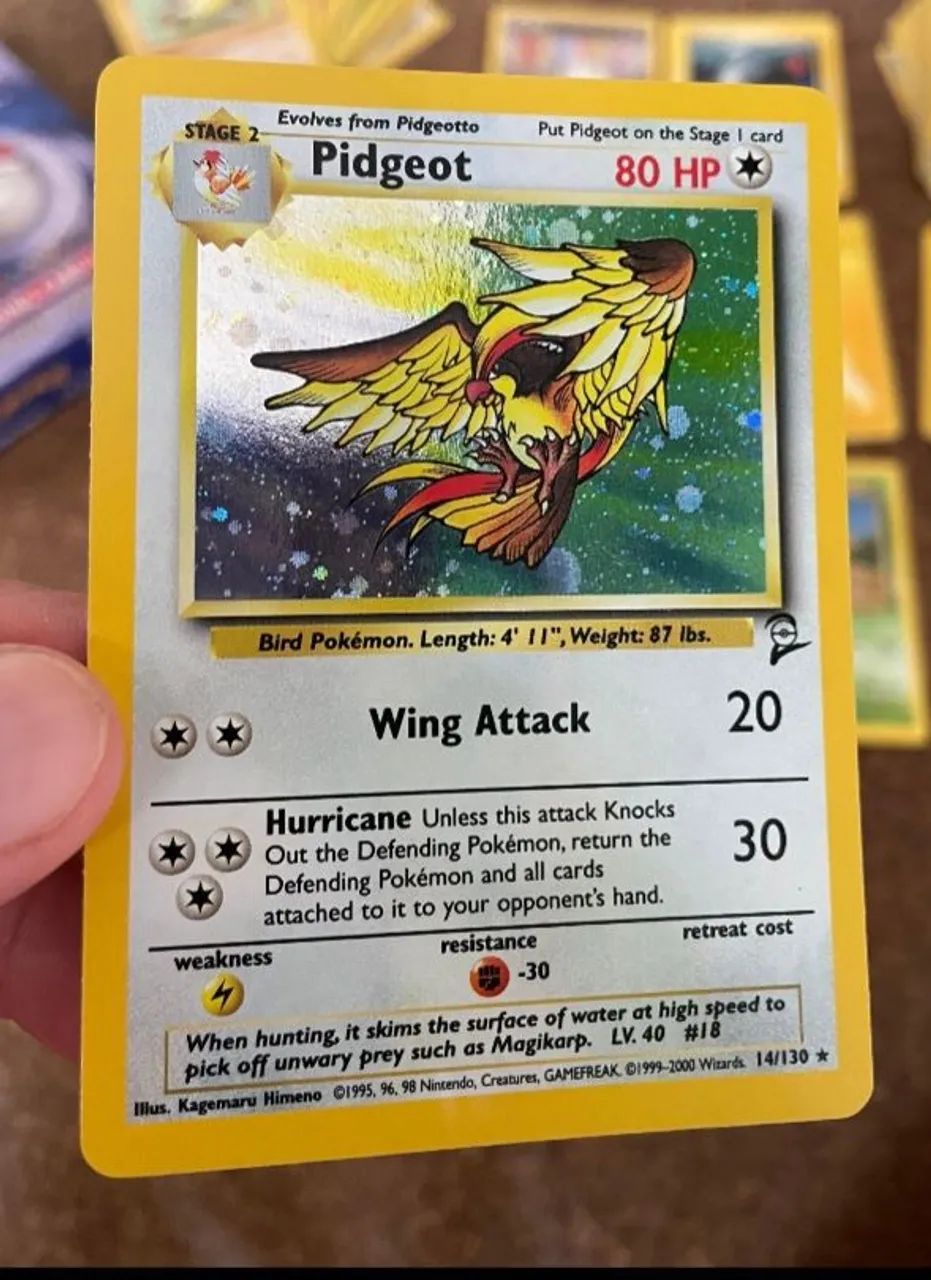 Carta Pokémon Pidgeot  Base set  2