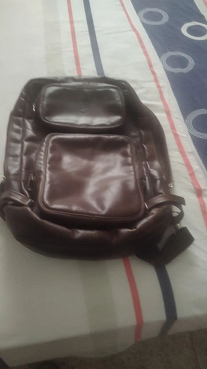 Mochila de couro legítimo  - Foto 4