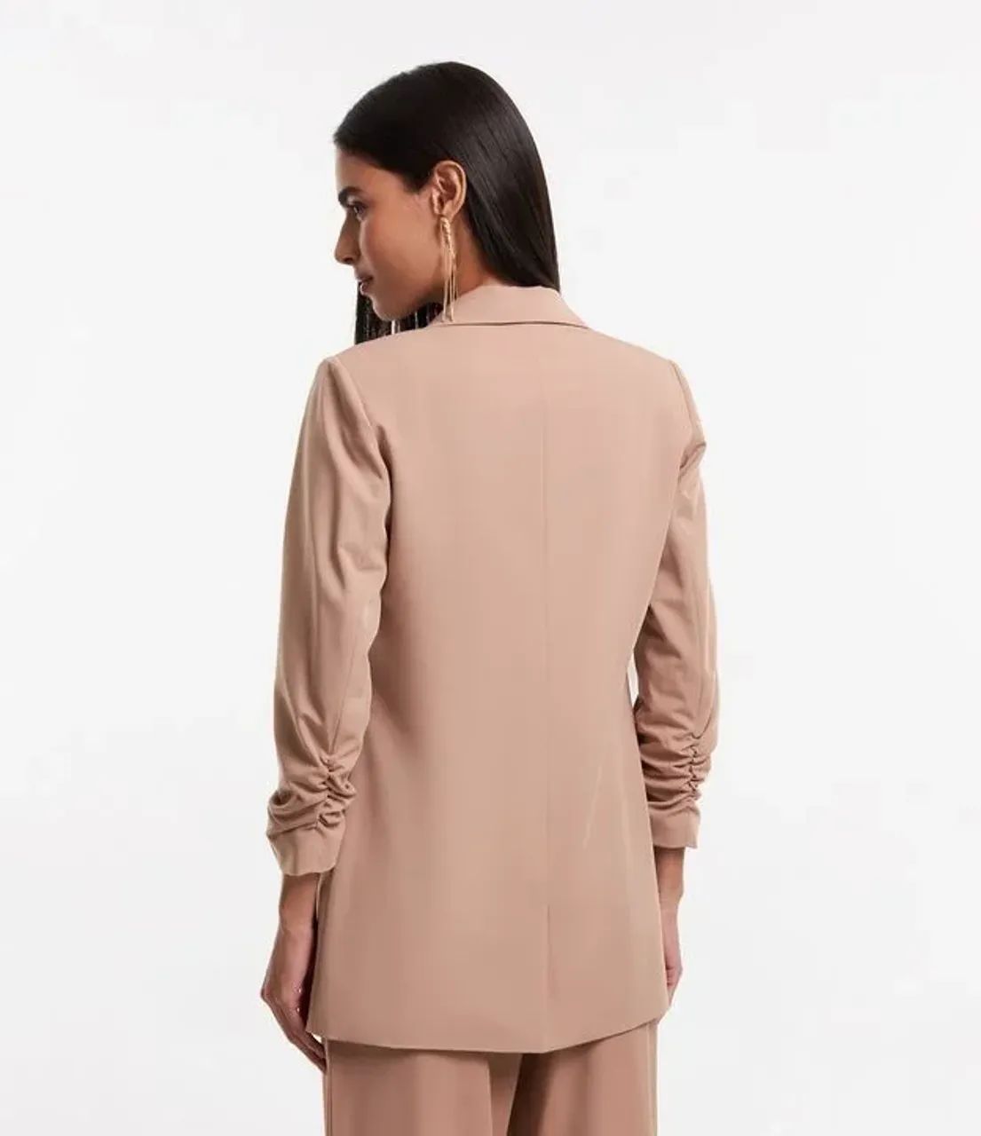 Blazer Alfaiatado Marrom - Foto 3