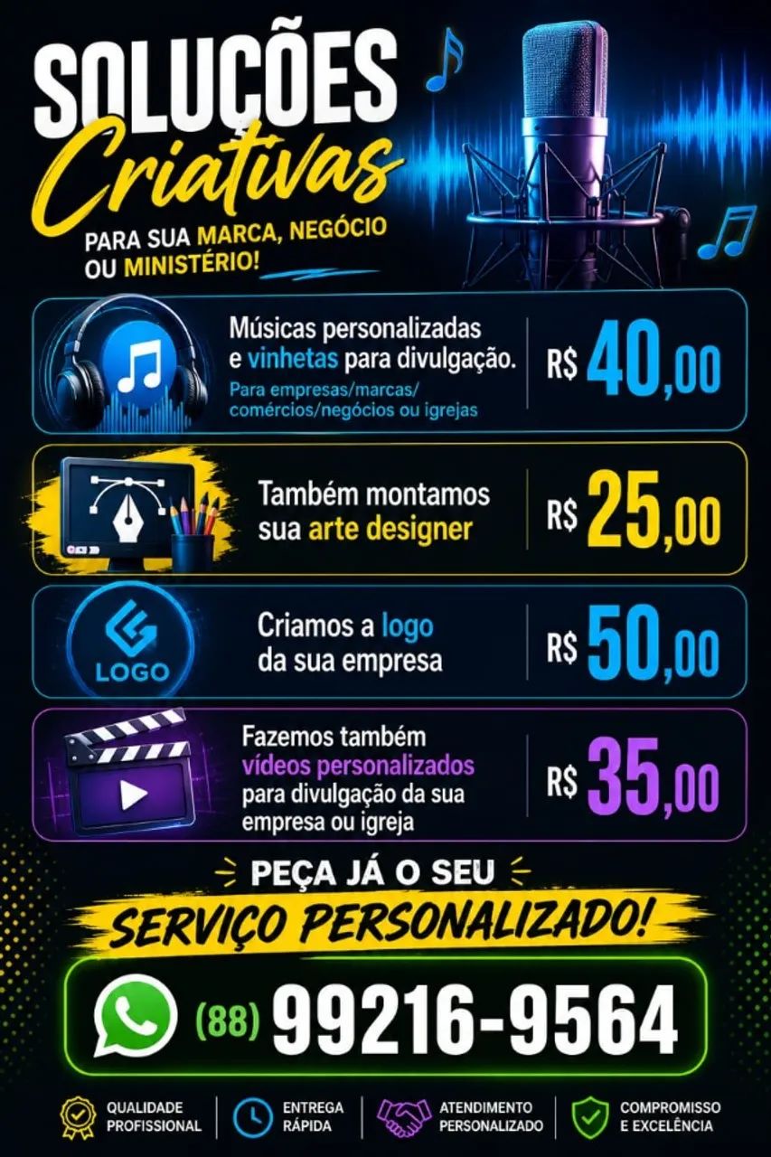 Serviços variados gráficos