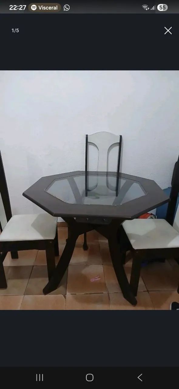 Mesa de jantar 4 cadeiras - Foto 4