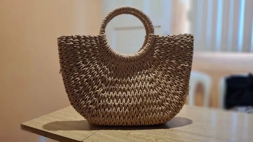 BOLSA DE PALHA FORRADA  - Foto 5