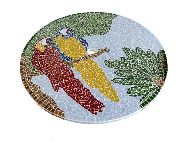 Passarinho, arara, borboleta, jardim, flor, planta mosaico - Foto 6