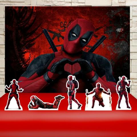 Deadpool - Kit Festa Painel + Display de Mesa e Chão