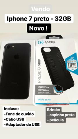 Iphone 7 Preto - 32 GB - Novo