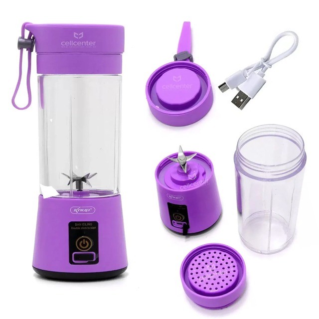 Mini Liquidificador 6 Lâminas Portátil 380ml Recarregável USB - Foto 5