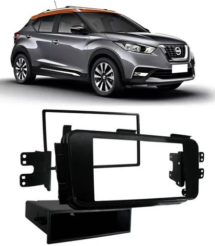 Moldura Painel Dvd Nissan Kicks - Preto Black Piano