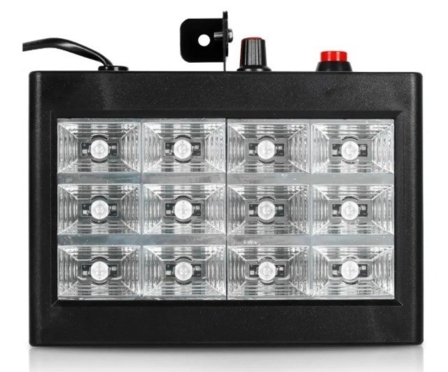 Estrobo Refletor Holofote RGB 12 LEDs 15w Dj - Foto 4