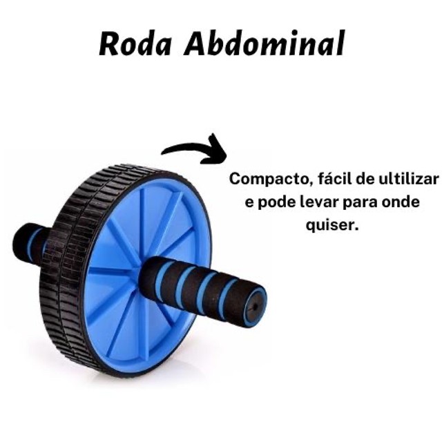 Kit Roda Abdominal+ peso Halter 2kg emborrachado+ kit de 11 Peças  - Foto 3