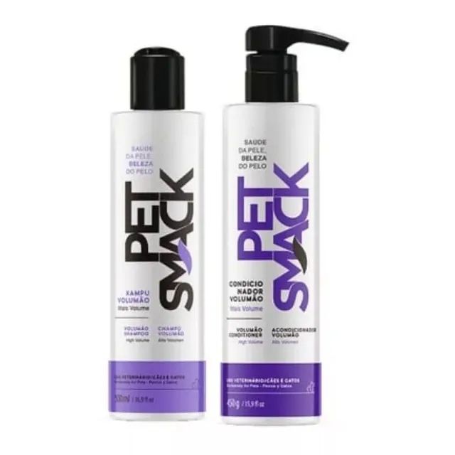 Kit shampoo e condicionador Pet Smack Volumão 